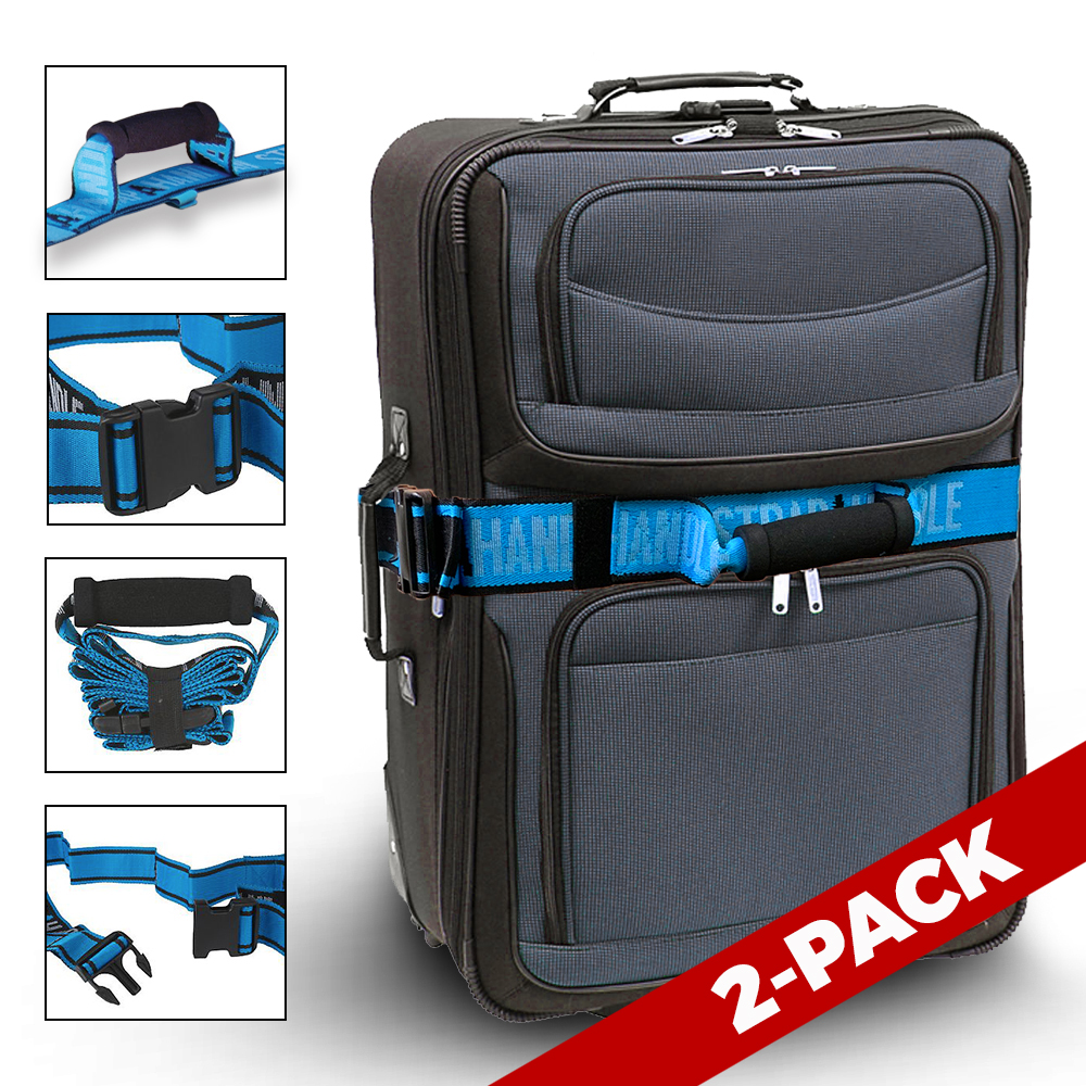 8 ft. Luggage Strap with Handle 2-Pack